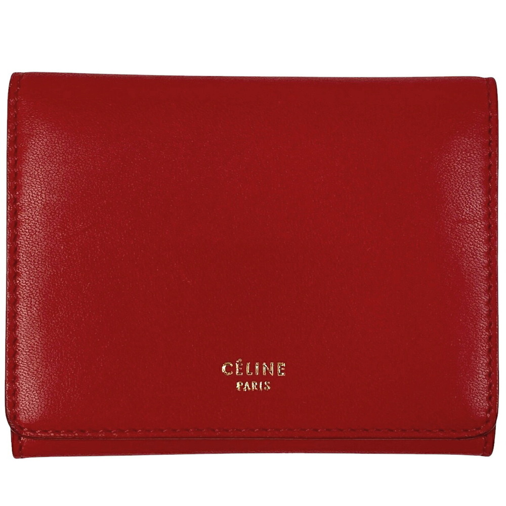 Celine logo Wallet leather red holder business - Picture 2 of 5